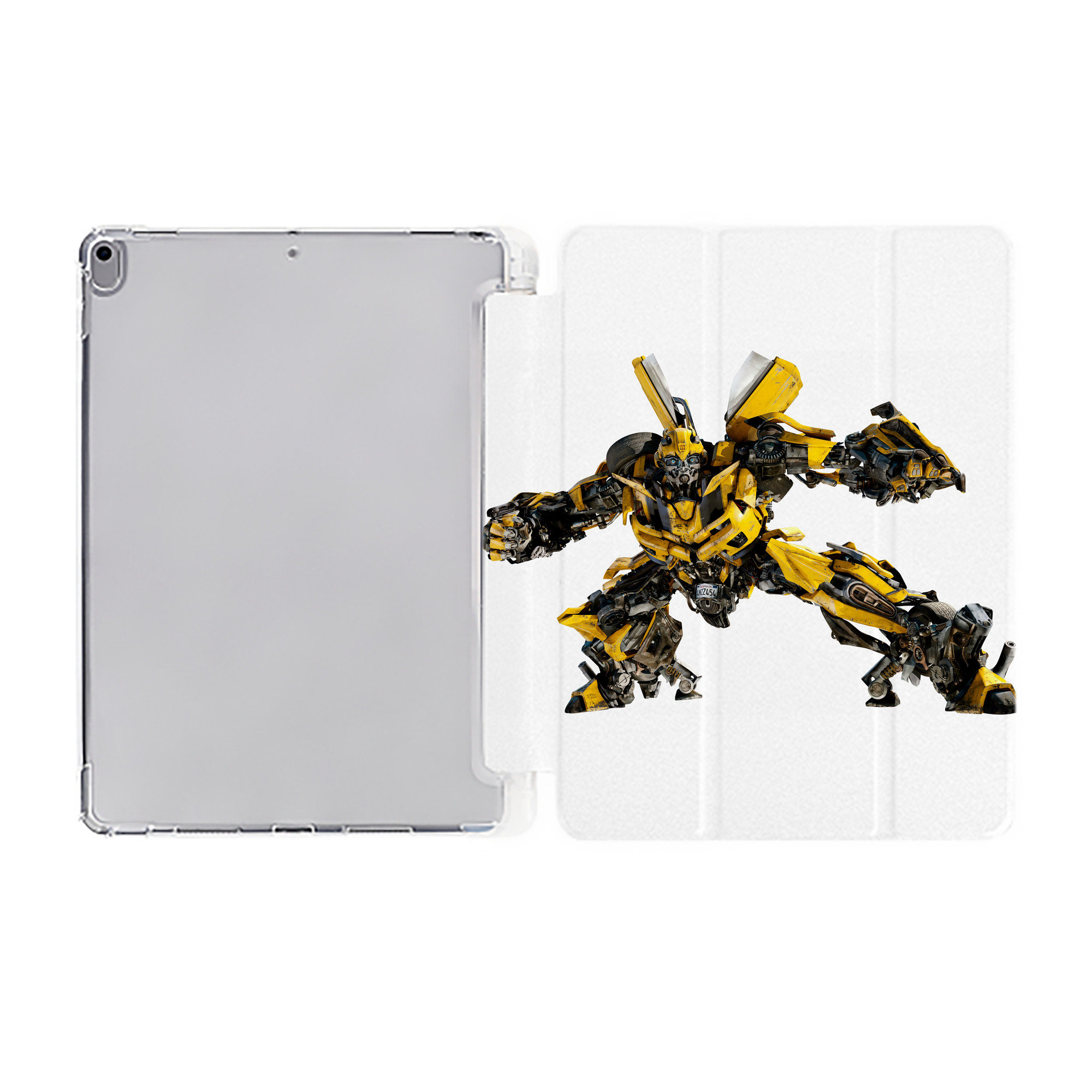 （画像用） Transformers トランスフォーマー IPad ケース ペン収納付き 三つ折りスタンド PUレザー×シリコン 対応機種9.5/10.5/10.9インチ